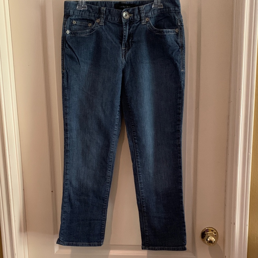 Calvin Klein Jeans Dark Blue Straight Leg/Cropped